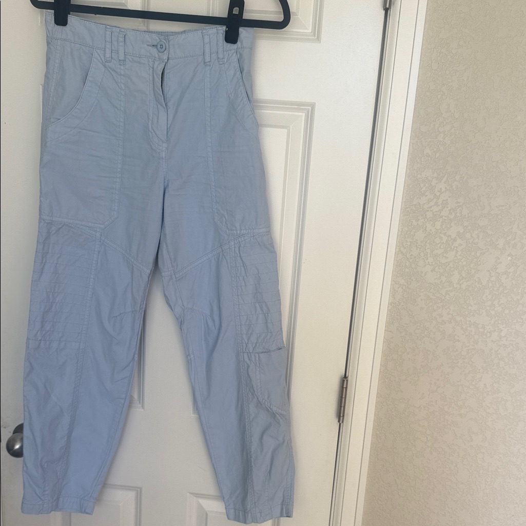Anthropologie Maeve Light Blue Cargo Joggers